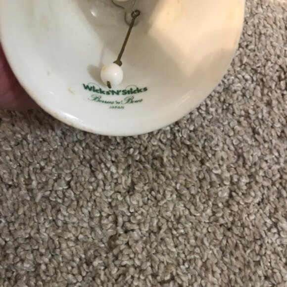 Set of 2  Battery Operated Candles. (2) 11" White Glitter Tree w/Teardrop, Bell - Picture 4 of 5